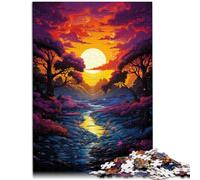 Puzzle per adulti, 1000 pezzi, per il tramonto sognante, per la famiglia, per adolescenti dai 14 anni, 26 x 38 cm