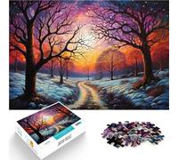 Puzzle per adulti 1000 pezzi percorso neve il puzzle 26 x 38 cm con parti completamente intrecciate a caso, per bambini dai 14 anni in su