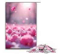 Puzzle per adulti 1000 pezzi Petali rosa e bianchi che cadono come neve Puzzle in legno Gioco educativo Sfida Giocattolo 1000 pezzi (75x50 cm)