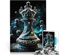 Puzzle per adulti 1000 pezzi Pezzo degli scacchi cosmico Fatto di cartone da 14 anni in su Giochi rilassanti Migliorare l'amore tra le coppie misurare:38x52cm