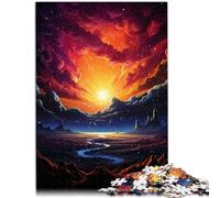 Puzzle per adulti, 1000 pezzi, pianeta al tramonto, il puzzle sfida l'intelligenza cerebrale adatto e ragazzi dai 14 anni in su, 26 x 38 cm