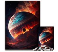 Puzzle per adulti 1000 pezzi Pianeta colorato Puzzle difficili per adulti Design intricato per adolescenti, decorazioni fai da te e divertimento che stimola il cervello 26X38CM/10,23x14,96 pollici