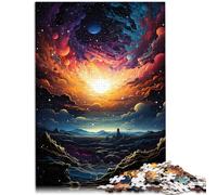 Puzzle per adulti, 1000 pezzi, pianeta del tramonto, gioco di famiglia, per l'intelligenza cerebrale e giocattolo avvincente, per adolescenti dai 14 anni, 50 x 75 cm