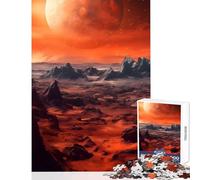 Puzzle per adulti 1000 pezzi Pianeta rosso Marte Paesaggio Decorazione per la casa Giocattoli Opera d'arte Regalo Giochi per famiglie con pezzi completamente ad incastro di forma casuale 38x52cm