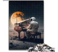 Puzzle per adulti 1000 pezzi Pianoforte nello spazio in legno, gioco interattivo per famiglie, adatto dai 14 anni in su, 50x75cm, gioco interattivo per famiglie