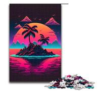 Puzzle per adulti 1000 pezzi Piccola isola tropicale Puzzle in legno Giocattoli educativi per l'apprendimento Giochi per famiglie 75x50 cm