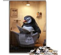 Puzzle per adulti 1000 pezzi, pinguino che legge il giornale, puzzle fai da te da 1000 pezzi, stimolante per gli appassionati, regalo perfetto per rilassarsi (dimensioni 50x75cm)