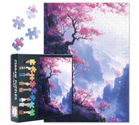 Puzzle per adulti, 1000 pezzi, Pink Tree, puzzle da 1000 pezzi, paesaggio di montagna, puzzle da donna, decorazione per la casa, regalo, dimensioni 70 x 50 cm