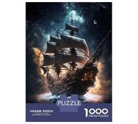 Puzzle Per Adulti 1000 Pezzi Pirate Ship In Space Puzzle Per Adolescenti Giochi Rilassanti Un'opera D'arte Regali Unici Per Compleanno E Natale 52x38cm/1000pcs