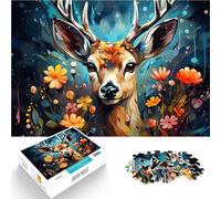 Puzzle per adulti, 1000 pezzi, pittura a cervo, 38 x 52 cm, per alleviare lo stress, sfida difficile per adolescenti dai 14 anni in su