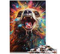 Puzzle per Adulti 1000 Pezzi Pittura a colori Bradipo Difficile e Sfida è ideale come regalo per tutta la famiglia 50 x 74,9 cm