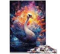 Puzzle per adulti 1000 pezzi Pittura Colore Cigno Casa Giochi educativi Giocattoli fai da te Analisi e logica per e adolescenti Età 14 Anni e Oltre 26x38cm