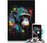 Puzzle per adulti 1000 pezzi pittura scimmia gioco stimolante regali sollievo stress sfida difficile 19,7 pollici x 29,5 pollici per 14 anni