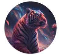 Puzzle per adulti 1000 pezzi Planet Tiger Puzzle rotondo 1000 pezzi per serata di giochi in famiglia, decorazione per la casa e regalo per allenare la mente (67,5x67,5cm)