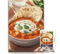 Puzzle per adulti 1000 pezzi Pollo Tikka Masala Passatempo tranquillo e appagante Perfetto incastro Taglio di precisione Dimensioni giocattolo 38x52cm