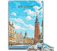 Puzzle per adulti 1000 pezzi Polonia Cracovia Viaggio per gioco educativo sfida giocattolo è ideale come regalo per tutta la famiglia (dimensioni 50x70cm)