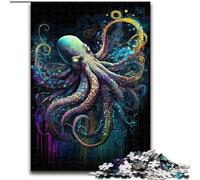 Puzzle per adulti 1000 pezzi Polpo magico in legno, regalo divertente e attività per la casa 50x75cm, festa di compleanno per uomini e donne