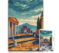 Puzzle per adulti 1000 pezzi Pompei, passatempo tranquillo e appagante, perfetto incastro, taglio di precisione, dimensioni giocattolo 38x52cm