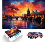 Puzzle per adulti 1000 pezzi Ponte Charles Family Fun Jigsaws 26 x 38 cm è ideale come regalo per tutta la famiglia per adolescenti dai 14 anni in su