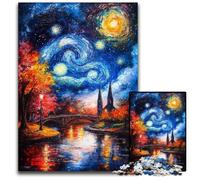 Puzzle per adulti 1000 pezzi "Ponte sotto il cielo notturno" Puzzle in cartone per 14+ anni Difficili da completare ma divertenti e umoristici Regalo di compleanno 26X38cm