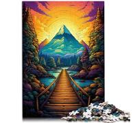 Puzzle per adulti 1000 pezzi Ponte verso le Piramidi Competizione di Velocità delle Mani Sollievo dello Stress per Adolescenti di 14 Anni e Oltre 26x38cm