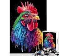 Puzzle per adulti 1000 pezzi Pop Art arcobaleno Rhode Island Red Rooster giocattoli antistress regalo di compleanno gioco pratico attività divertenti da fare a casa dimensioni 38x52cm
