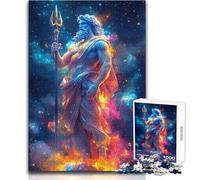 Puzzle per adulti 1000 pezzi Poseidone, dio del mare, analisi e logica, giocattoli fai da te per bambini dai 14 anni in su (dimensioni 38x52cm)
