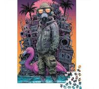 Puzzle Per Adulti 1000 Pezzi Post-Apocalyptic Flamingo Puzzle Per Adolescenti Giochi Rilassanti Un'opera D'arte Regali Unici Per Compleanno E Natale 38x26cm/1000pcs