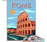 Puzzle per adulti 1000 pezzi Poster di viaggio di Roma, Italia, per bambini dai 14 anni in su, gioco educativo, sfida, regalo per compleanni, 50x75cm
