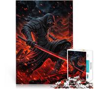 Puzzle per adulti 1000 pezzi Poster ninja giapponese Fatto di legno，per e da 14 anni in su con pezzi completamente interconnessi di forma casuale Un'opera d'arte。misurare：50x75cm