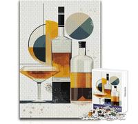 Puzzle per adulti 1000 pezzi Poster originale di whisky e cocktail Rompicapo Giochi per famiglie Vacanze a casa Idee regalo per ammazzare il tempo Dimensioni 38x26cm