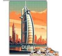 Puzzle per adulti 1000 pezzi Poster Skyline di Dubai Gioco rompicapo Decorazione murale Regali unici per compleanno e Natale (38x52cm) 1000 pezzi