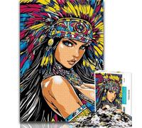 Puzzle per adulti 1000 pezzi Principessa indiana 1000 pezzi per adolescenti sfida di intelligenza cerebrale giocattoli avvincenti per la decorazione della casa 38x26cm