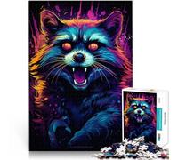 Puzzle per Adulti 1000 pezzi Procione Animale Casa Giochi educativi Giocattoli fai da te Migliorare l'amore tra le coppie per adolescenti dai 14 anni e oltre 26x38cm