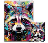 Puzzle per adulti 1000 pezzi Procione Graffiti Puzzle impossibili per adulti Ideale per divertimento in famiglia, relax e regali per le feste 26X38CM/10,23x14,96 pollici