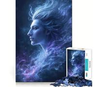 Puzzle per adulti 1000 pezzi Profilo di donna celeste Taglio premium Gioco creativo Giocattolo Divertimento ozioso Decorazione natalizia artistica (50x75cm)