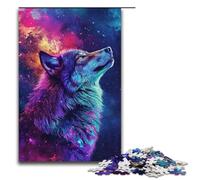 Puzzle per adulti 1000 pezzi psichedelici colorati e esotici lupi puzzle giochi giocattoli regalo adatti per la decorazione del desktop 1000 pezzi (75x50 cm)