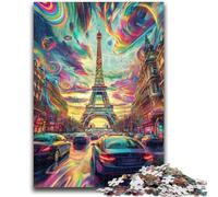 Puzzle per adulti 1000 pezzi Psichedelico Eiffel Giocattoli educativi di apprendimento Giochi per famiglie Migliora l'amore tra coppie 26x38cm