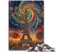 Puzzle per adulti 1000 pezzi Psichedelico Eiffel per bambini dai 14 anni in su Gioca perché è l'ideale come regalo per tutta la famiglia 26x38cm