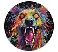 Puzzle per adulti 1000 pezzi psichedelico La iena con gioco interattivo per famiglie, bambini dai 14 anni in su (67,5x67,5 cm)