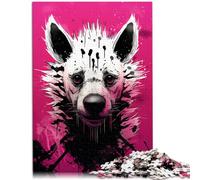 Puzzle per adulti, 1000 pezzi, psichedelico, la iena, difficile e stimolante, decorazione da parete, per compleanno, 26 x 38 cm