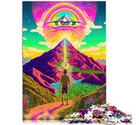 Puzzle per adulti 1000 pezzi Psychedelic Valley Puzzle educativo di apprendimento 26x38cm Regali per Amici e Famiglia
