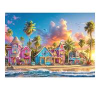 Puzzle per adulti 1000 pezzi puzzle 1000 pezzi per adulti giochi educativi puzzle decorazione per la casa (costa del piacere colorata)