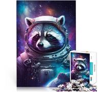 Puzzle per adulti 1000 pezzi puzzle astronauta procione - gioco impegnativo 26 x 38 cm Promuove l'amore tra le coppie.