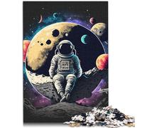 Puzzle per adulti 1000 pezzi Puzzle Astronauta Spazio per divertirsi in famiglia 26x38cm Anti-Stress Staycation Uccidi il tempo per i 14 anni e più