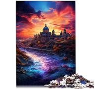 Puzzle per adulti 1000 pezzi puzzle castello al castello di Esztergom Puzzle opera d'arte 50 x 74,9 cm Lista dei desideri di Natale con Babbo Natale