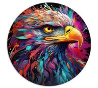Puzzle per adulti 1000 pezzi, puzzle circolari Aquila vibrante, adatti per adulti e bambini di età superiore ai 12 anni. Puzzle di cartone per gli amanti dell'estate. Dimensioni: 67,5 x 67,5 cm.