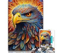 Puzzle per adulti 1000 pezzi Puzzle colorati a forma di aquila per adolescenti regalo divertente e attività per la casa giocattolo per i giorni di pioggia 75x50cm