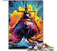 Puzzle per adulti 1000 pezzi, puzzle colorati con sottomarini, per adulti, 1000 pezzi, per adolescenti, giochi educativi per famiglie, regalo per la decorazione della casa (dimensioni 50x75cm)