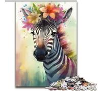 Puzzle per adulti, 1000 pezzi, puzzle colorati con zebra e bambino, 1000 pezzi per adulti, stimolanti e divertenti, attività per famiglie, dimensioni 38x26cm